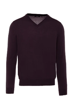 Wool jumper burgundy for men