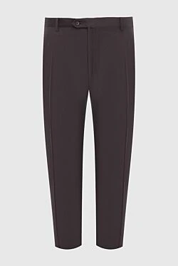 Gray wool trousers for men