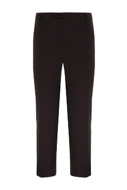 Black wool trousers for men