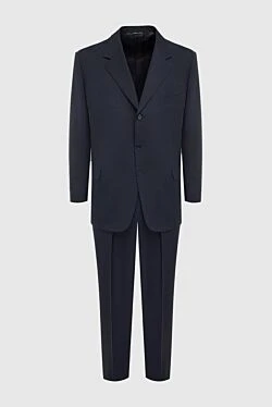 Men's suit made of wool and mohair, black