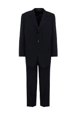 Men's suit made of wool and mohair, black