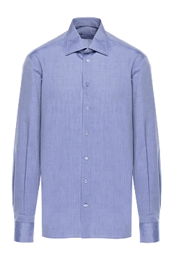 Blue cotton shirt for men