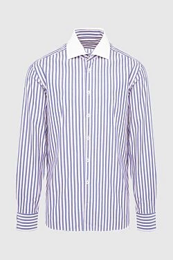 Blue cotton shirt for men