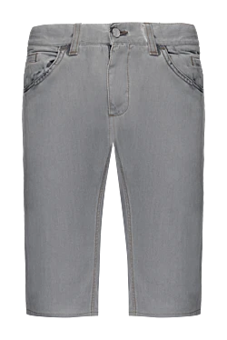 Gray cotton shorts for men