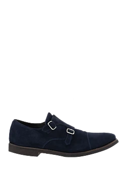 Blue suede men's shoes