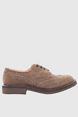 Beige men's shoes made of suede