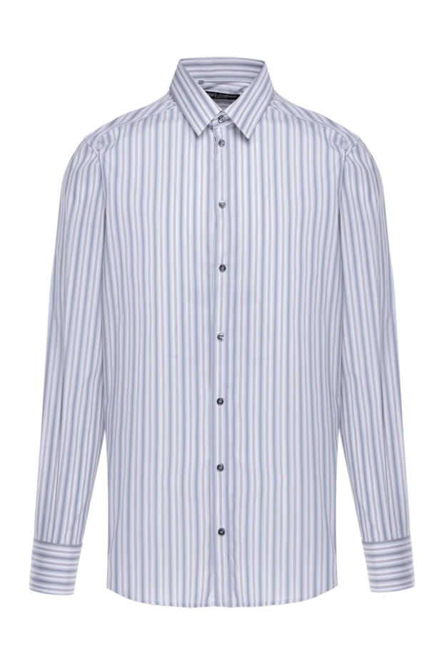 Men's formal striped shirt with long sleeves - photo 1