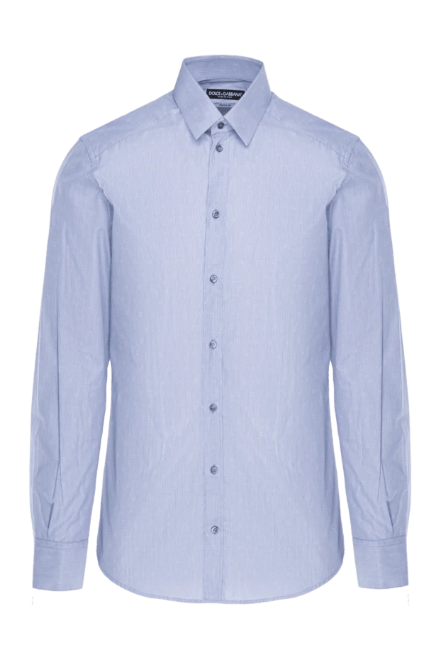 Dolce & Gabbana man blue cotton shirt for men купить с ценами и фото 115123 - photo 1