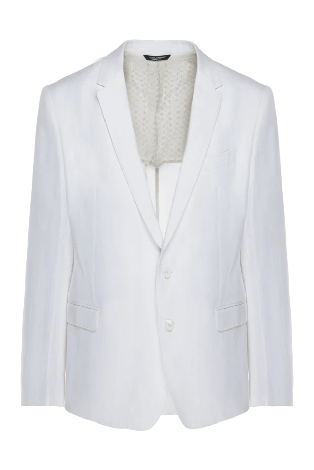 Dolce & Gabbana man white linen jacket for men купить с ценами и фото 118853 - photo 1