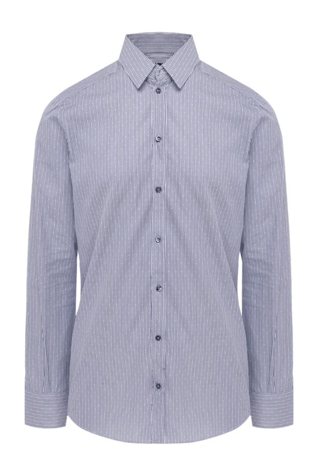 Классикалық жағасы бар жіңішке сызықты түймелі көйлек - фото 1