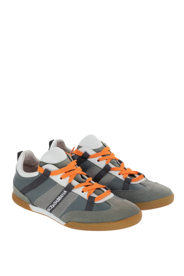 Dolce & Gabbana сұр былғары ерлерге арналған кроссовкалар 118895 - фото 3