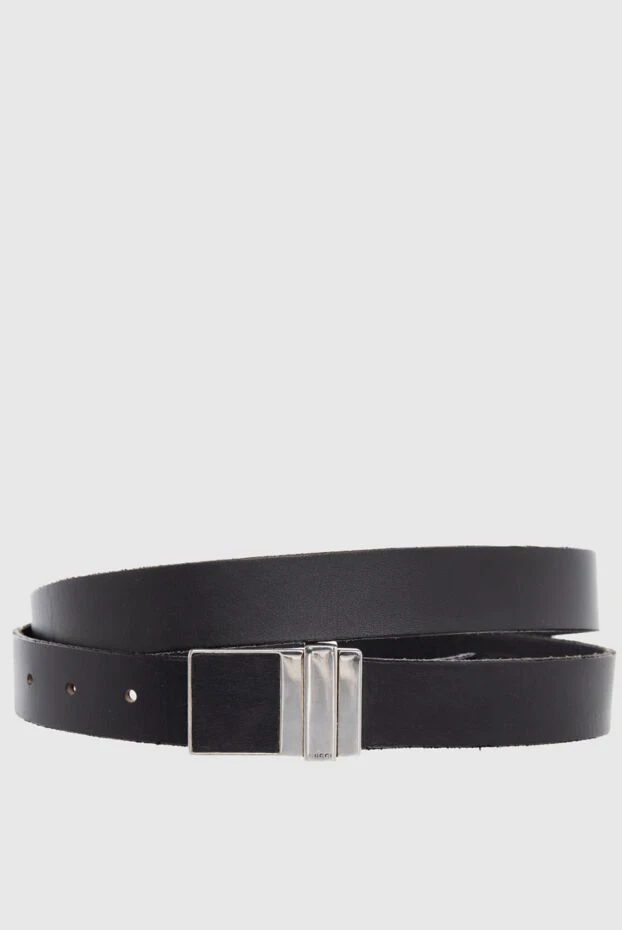 Gucci man black leather belt for men купить с ценами и фото 119290 - photo 1