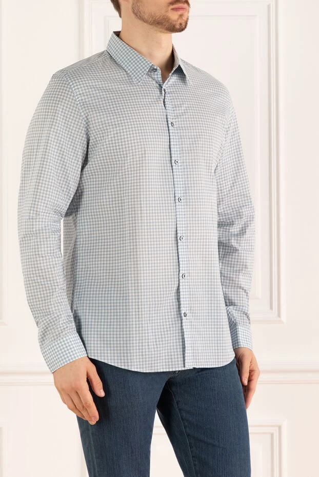 Gucci ерлерге арналған көк түсті мақтадан жасалған көйлегі 119399 - фото 3