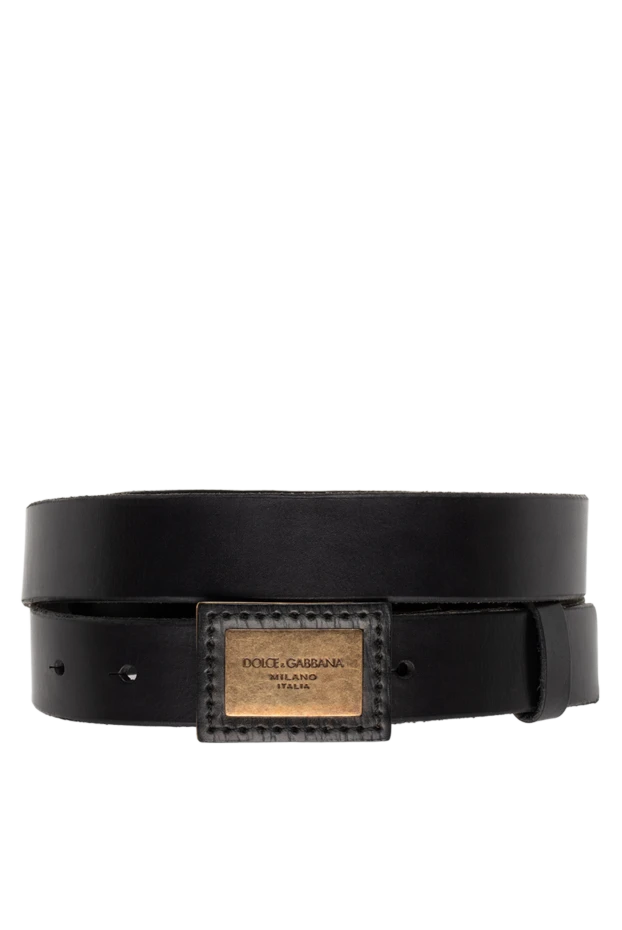 Dolce & Gabbana man black leather belt for men купить с ценами и фото 123659 - photo 1