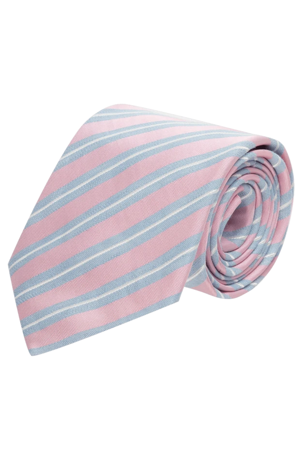 Canali man silk and linen tie pink for men купить с ценами и фото 123911 - photo 1