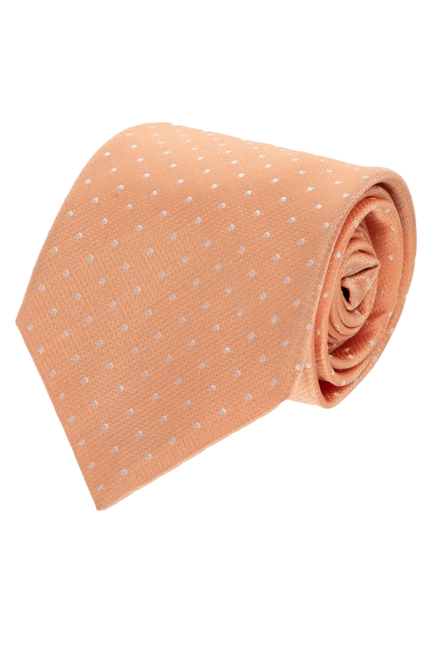 Canali man silk tie orange for men купить с ценами и фото 123927 - photo 1