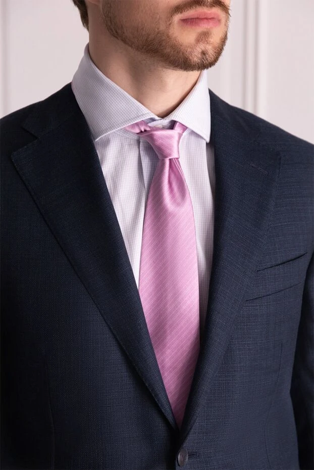 Canali man pink silk tie for men купить с ценами и фото 123965 - photo 2