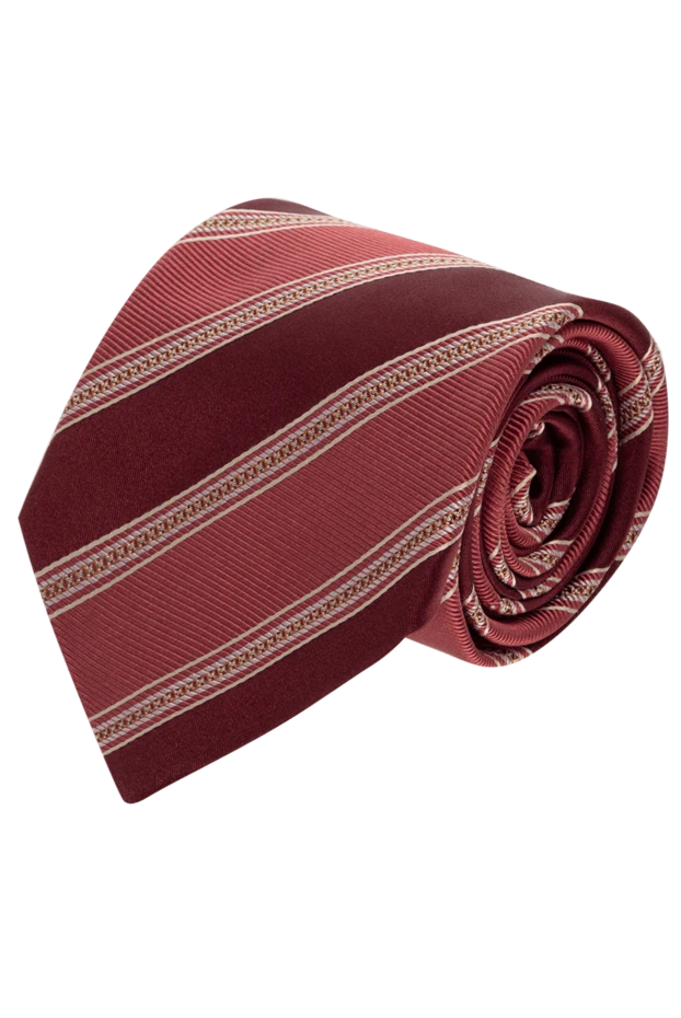 Canali man silk tie burgundy for men купить с ценами и фото 124675 - photo 1