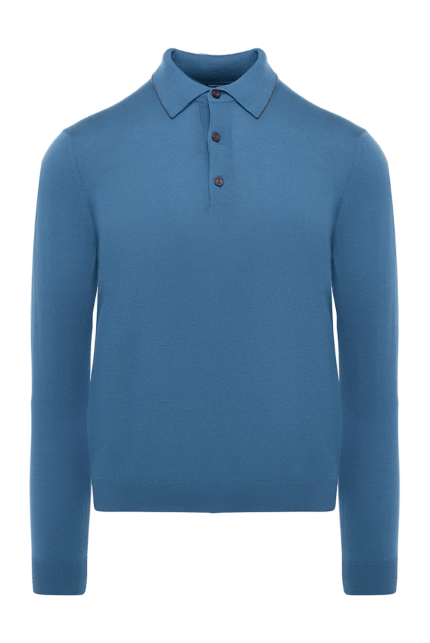 LB man wool long sleeve polo blue for men купить с ценами и фото 130176 - photo 1