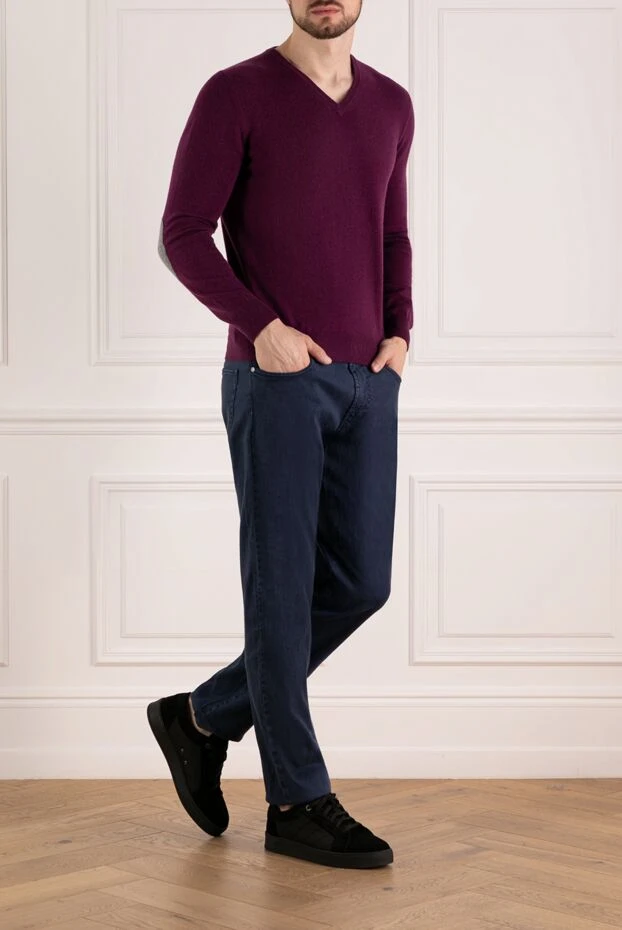 Panicale man burgundy wool and cashmere jumper for women купить с ценами и фото 130204 - photo 2