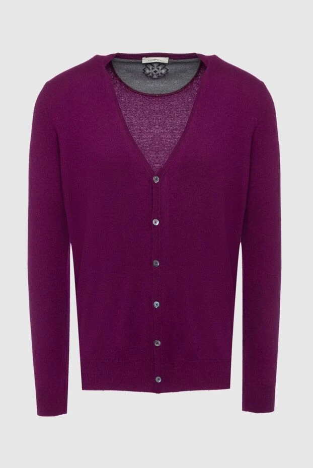 Panicale man men's cardigan made of wool and cashmere, burgundy купить с ценами и фото 130206 - photo 1