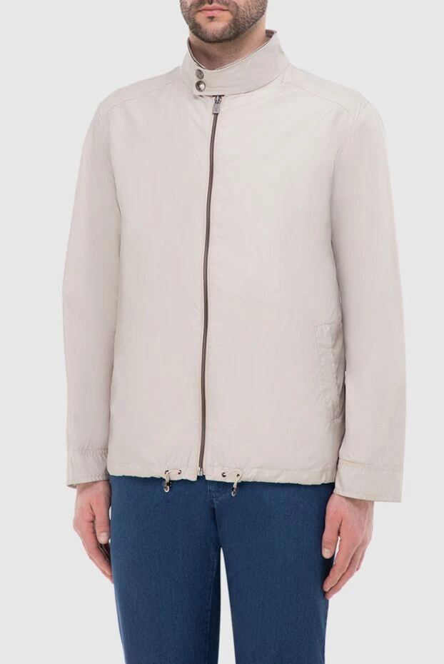 Corneliani куртка-ветровка бежевая на кулиске мужская 130302 - фото 3