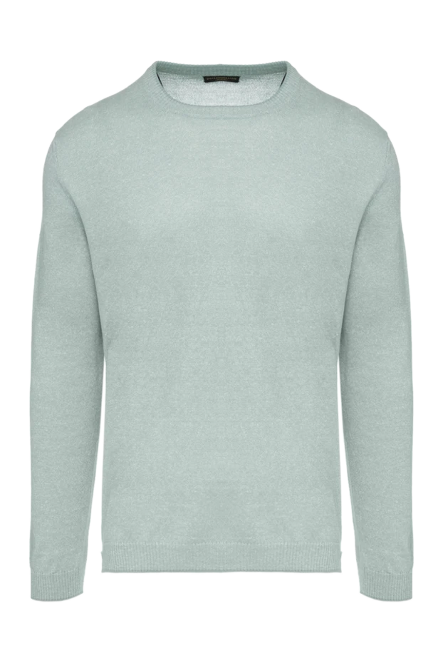 Corneliani man blue cotton and linen jumper for men купить с ценами и фото 130363 - photo 1