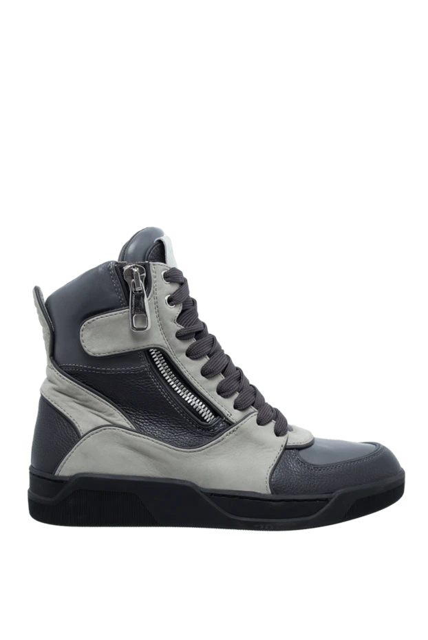 Dolce & Gabbana man gray leather sneakers for men купить с ценами и фото 130512 - photo 1