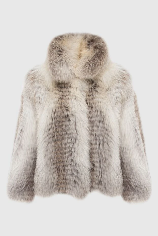 Ermanno Scervino woman gray women's fur coat made of natural fox fur купить с ценами и фото 130519 - photo 1