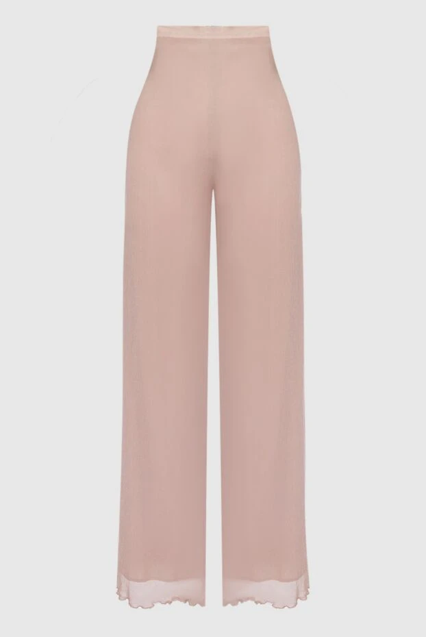 Ermanno Scervino woman beige silk trousers for women купить с ценами и фото 130520 - photo 1