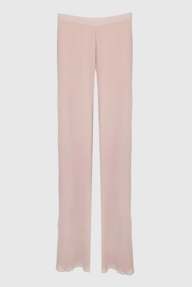 Ermanno Scervino woman beige silk trousers for women купить с ценами и фото 130521 - photo 1