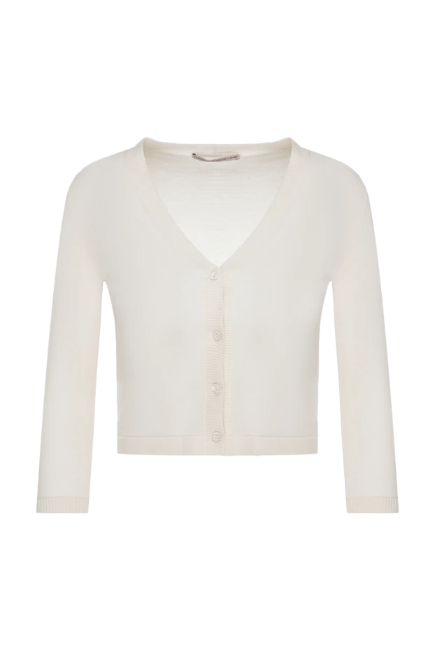 Ermanno Scervino woman white woolen cardigan for women купить с ценами и фото 130537 - photo 1