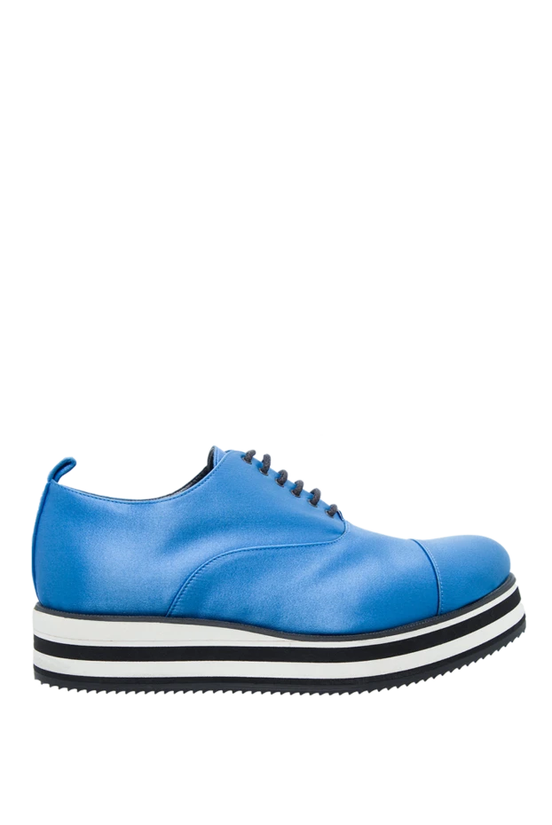 Ermanno Scervino woman blue leather and silk shoes for women купить с ценами и фото 130566 - photo 1