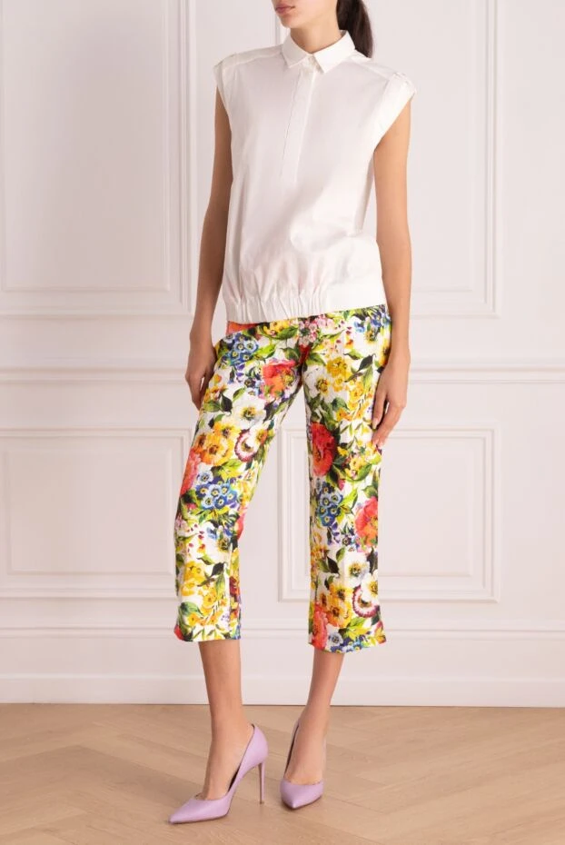 Dolce & Gabbana woman yellow trousers for women купить с ценами и фото 130603 - photo 2