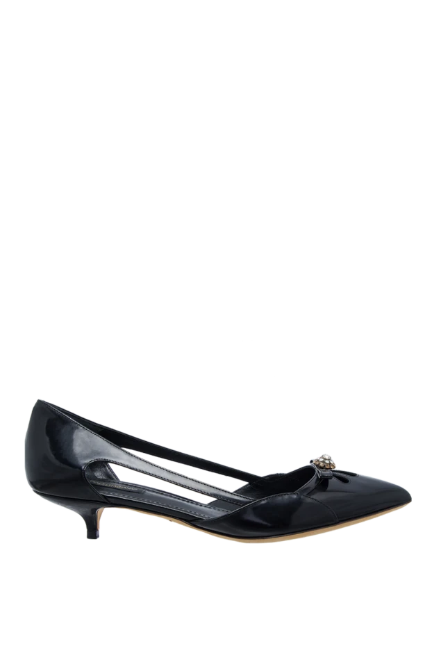 Dolce & Gabbana woman black leather and polyamide shoes for women купить с ценами и фото 130636 - photo 1