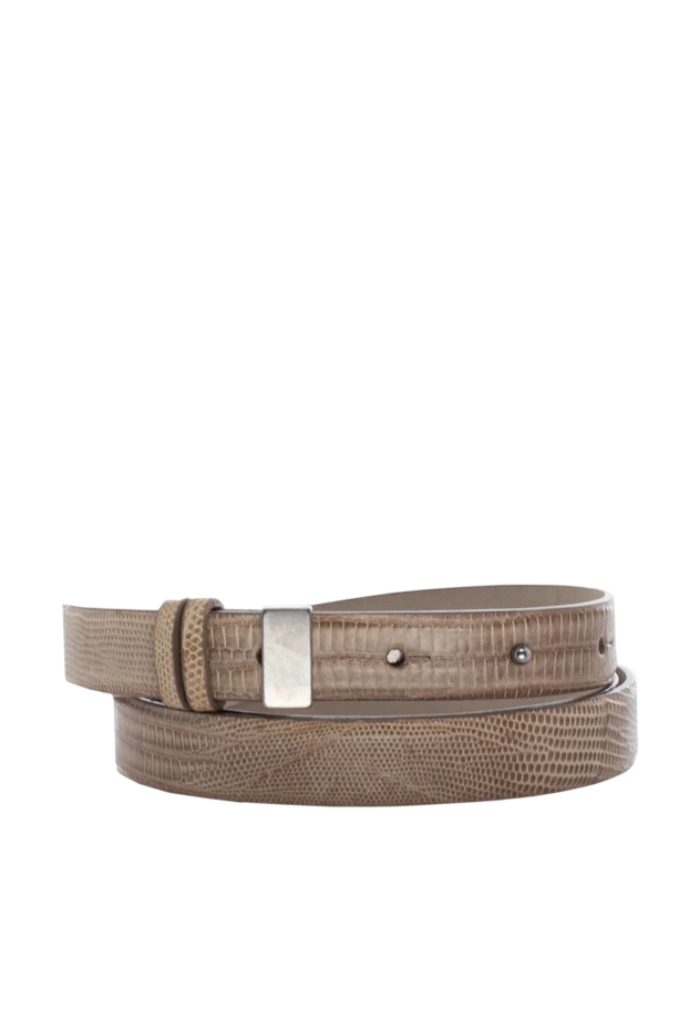 Brunello Cucinelli woman brown leather belt for women купить с ценами и фото 130774 - photo 1