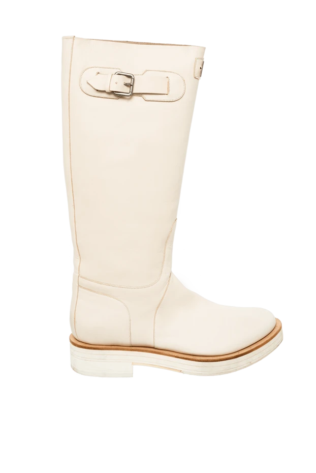 Brunello Cucinelli woman beige leather boots for women купить с ценами и фото 130818 - photo 1