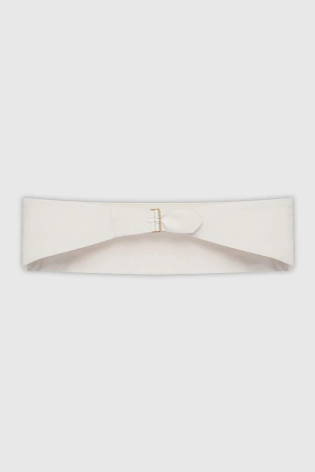 Brunello Cucinelli women's white silk belt with sequins 130993 - photo 3