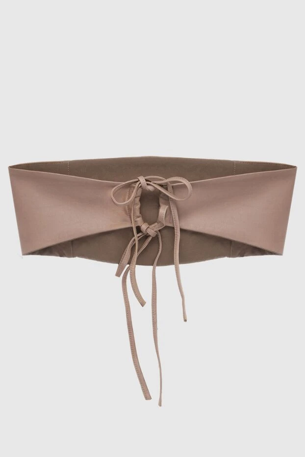 Brunello Cucinelli women's beige silk belt with applique 130994 - photo 3