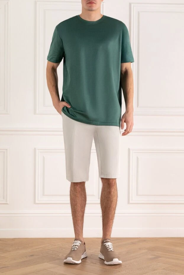 Brioni man gray cotton shorts for men купить с ценами и фото 131172 - photo 2