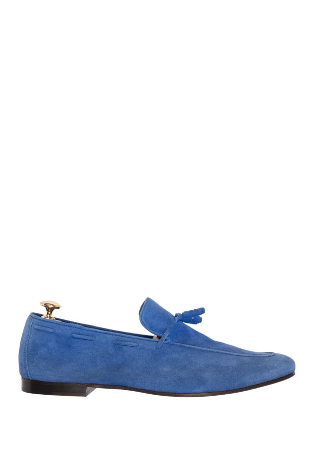 Andrea Ventura man blue suede loafers for men купить с ценами и фото 131281 - photo 1