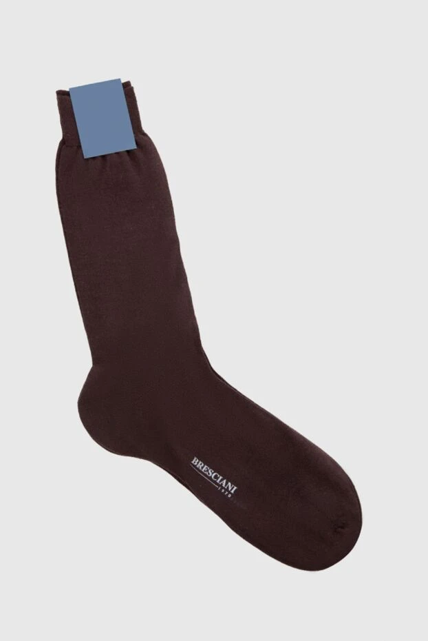 Bresciani man men's brown wool and nylon socks купить с ценами и фото 131355 - photo 1