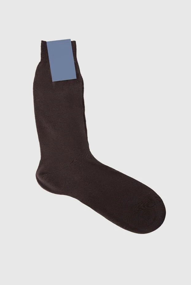 Bresciani man men's brown wool and nylon socks купить с ценами и фото 131355 - photo 2