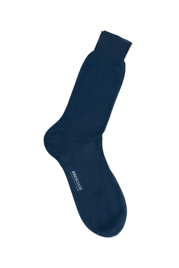 Bresciani man men's blue cotton socks купить с ценами и фото 131361 - photo 1