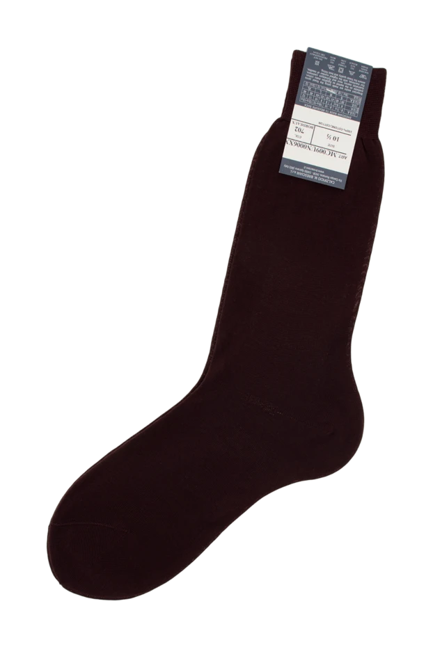 Bresciani man men's burgundy cotton socks купить с ценами и фото 131362 - photo 2