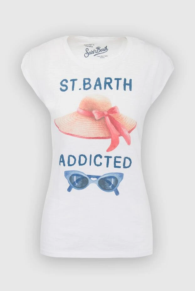 MC2 Saint Barth woman white cotton t-shirt for women купить с ценами и фото 131625 - photo 1