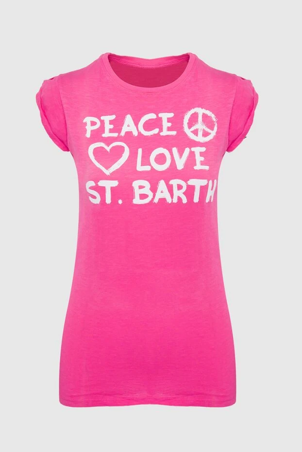 MC2 Saint Barth woman pink cotton t-shirt for women купить с ценами и фото 131633 - photo 1