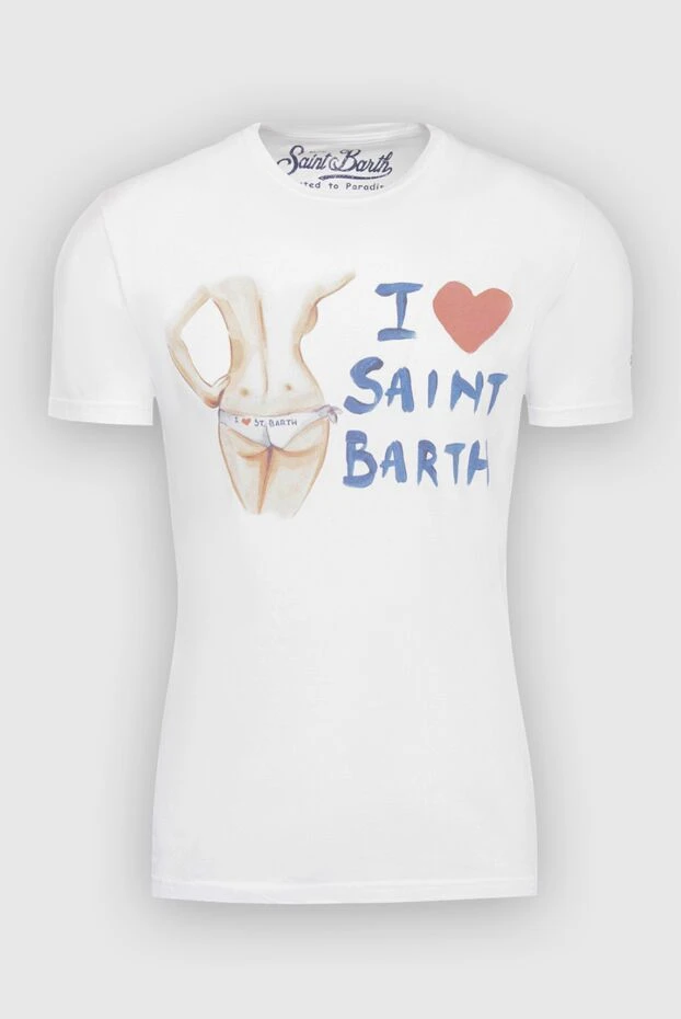 MC2 Saint Barth man white cotton t-shirt for men купить с ценами и фото 131649 - photo 1