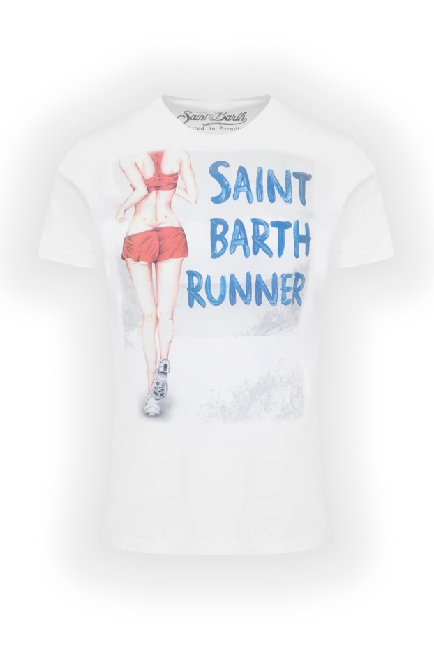 MC2 Saint Barth man white cotton t-shirt for men купить с ценами и фото 131652 - photo 1