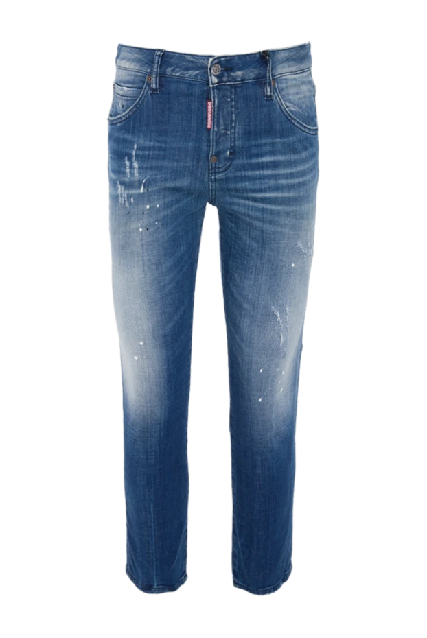 Distressed jeans with splash effect on denim in blue-light blue
- photo 1